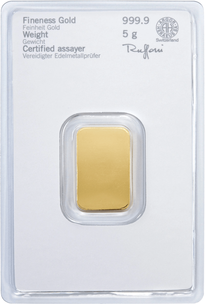 Heraeus Gold bar - Various sizes