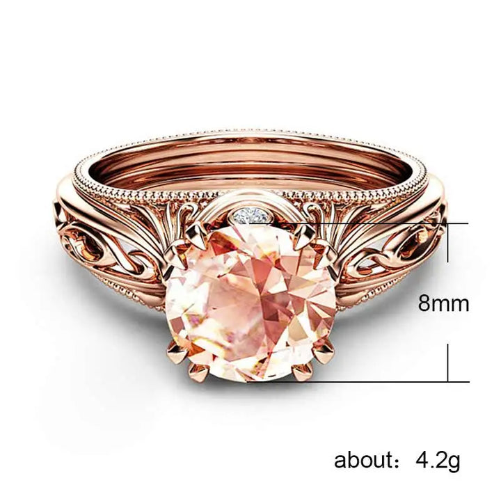 Elegant 8mm Classic Cubic Zirconia Wedding Band