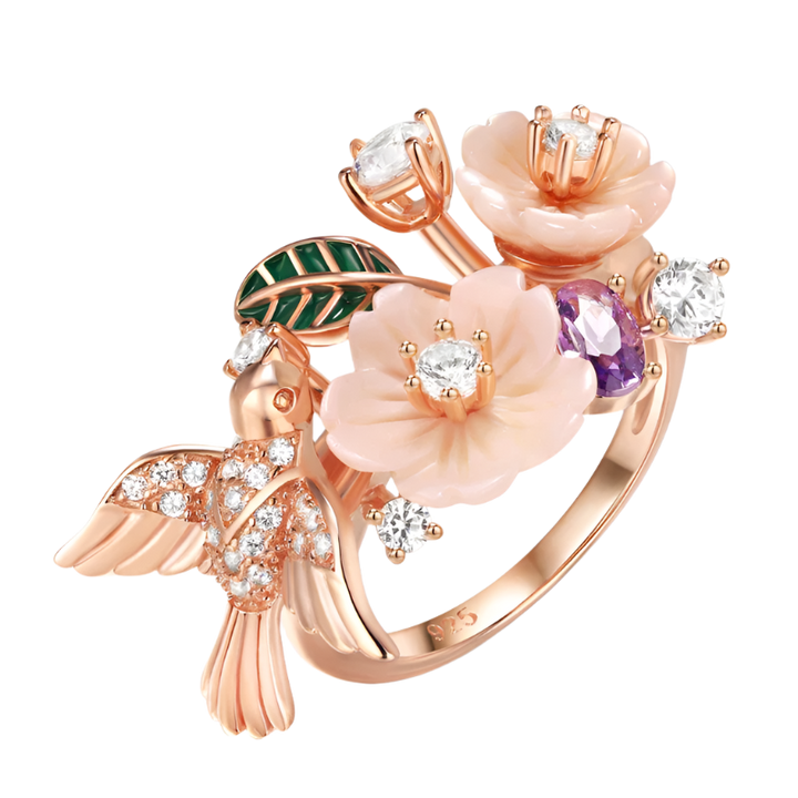 Laya Leaf and Flower ring