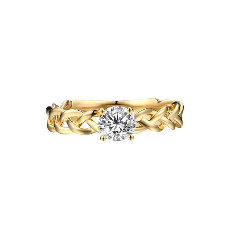 Timeless Moissanite Engagement Ring 18K Gold