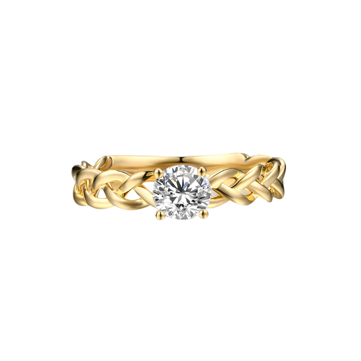 Timeless Moissanite Engagement Ring 18K Gold
