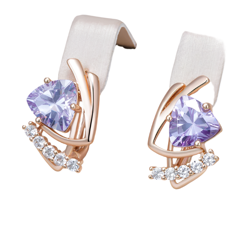 Plated Cubic Zirconia English Earrings