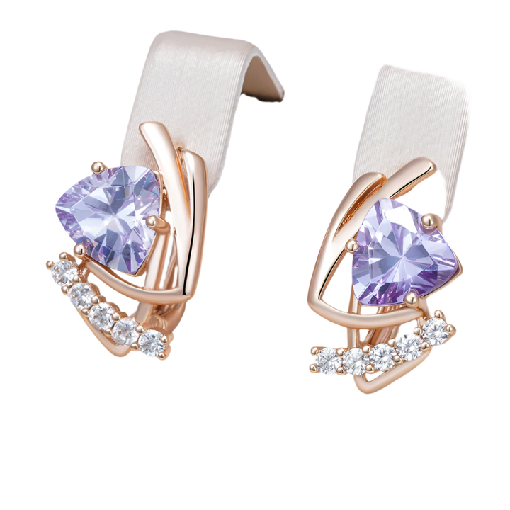 Plated Cubic Zirconia English Earrings
