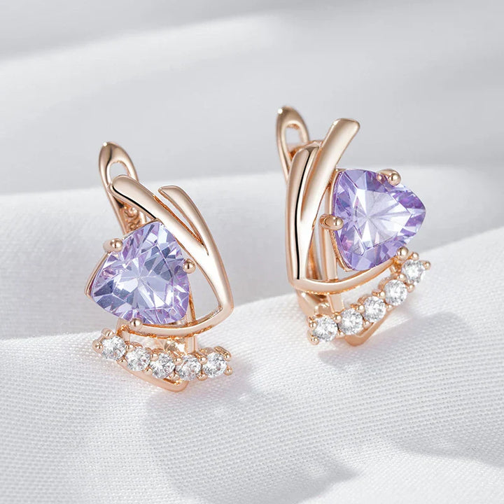 Plated Cubic Zirconia English Earrings