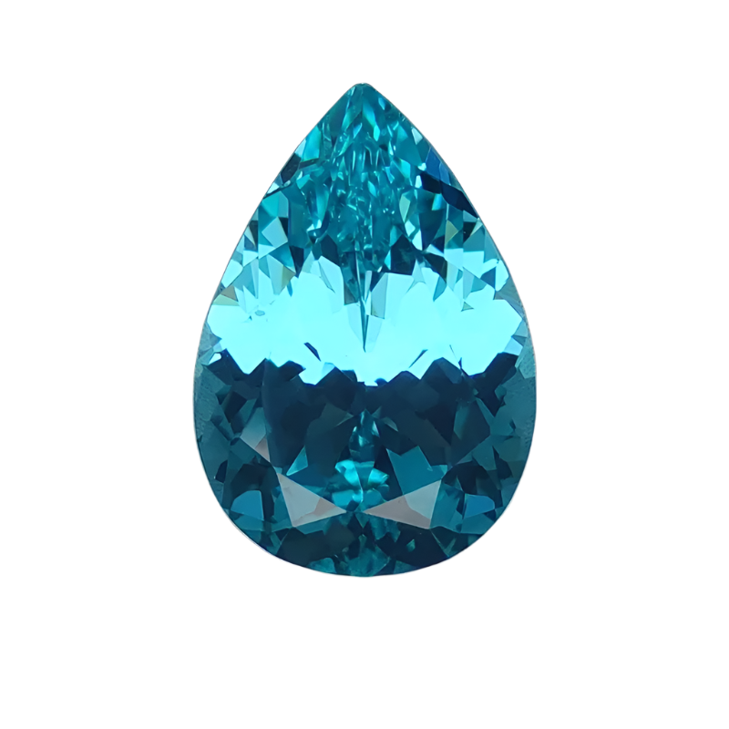 Lab Grown Paraiba Pear Cut