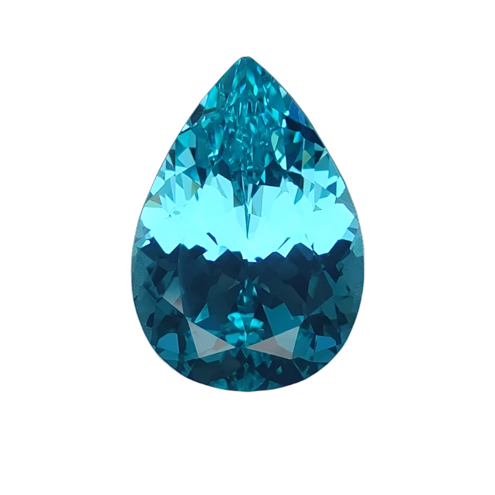 Lab Grown Paraiba Pear Cut