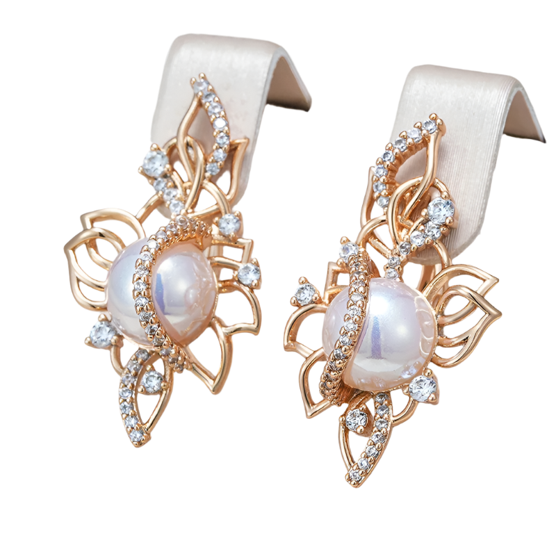 Flowery Pearl Earrings