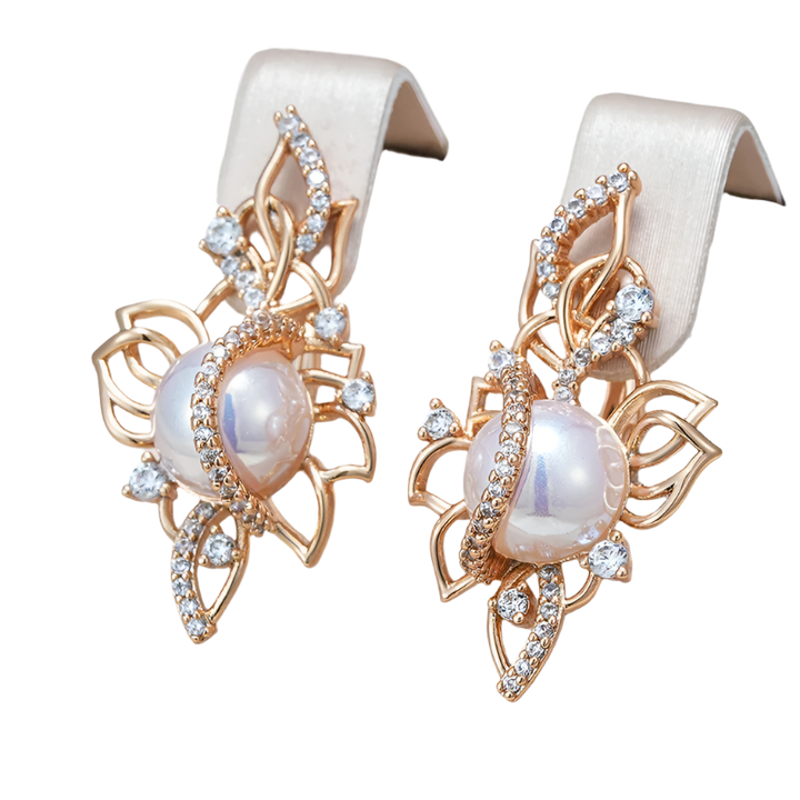 Flowery Pearl Earrings