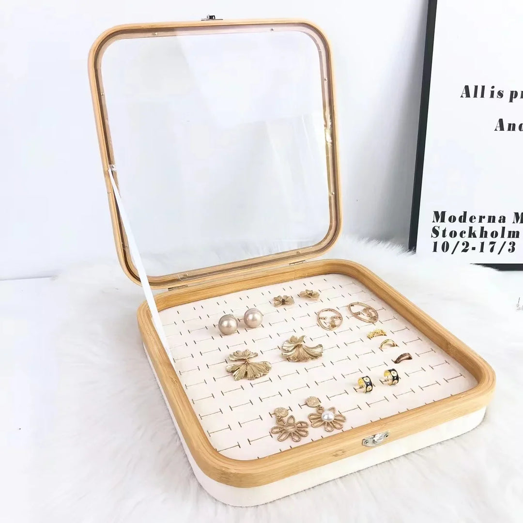 Wooden Jewelry Box-Velvet lining