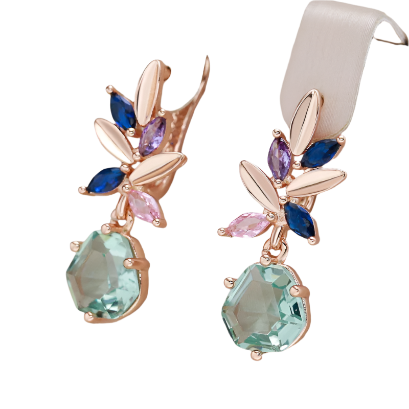 Gold plated Geometric Drop Earrings