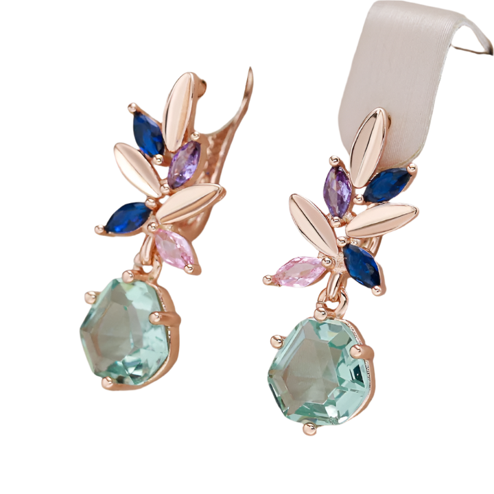 Gold plated Geometric Drop Earrings