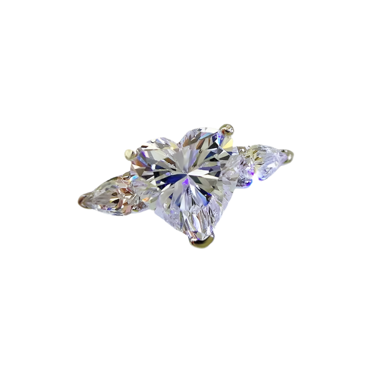 Heart Cut Cubic zirconia in Sterling silver ring