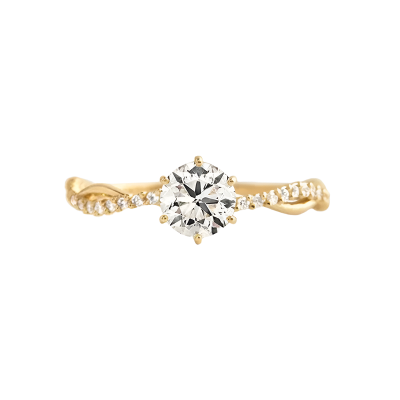 Gold plated Brilliant Cut Zircon Ring