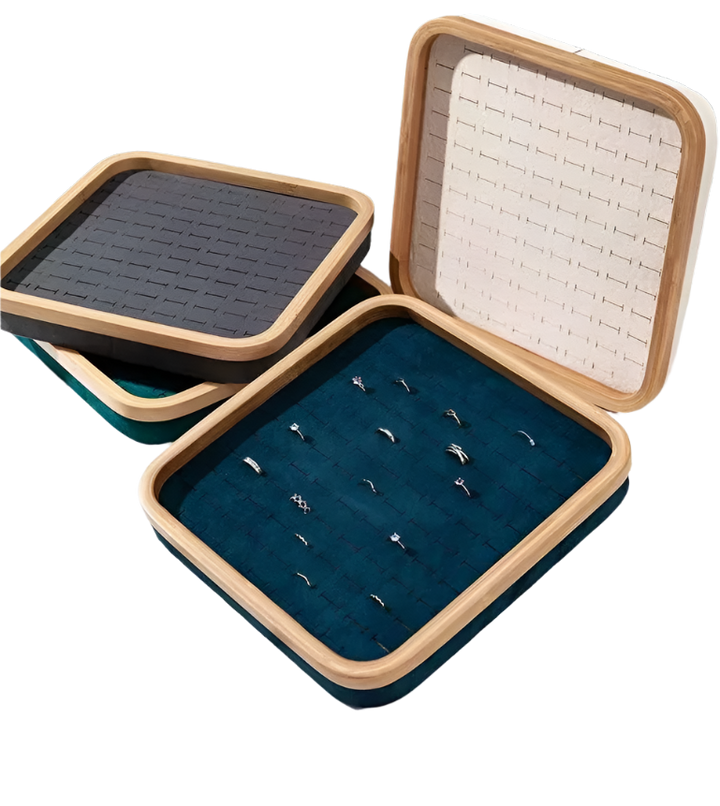 Wooden Jewelry Box-Velvet lining