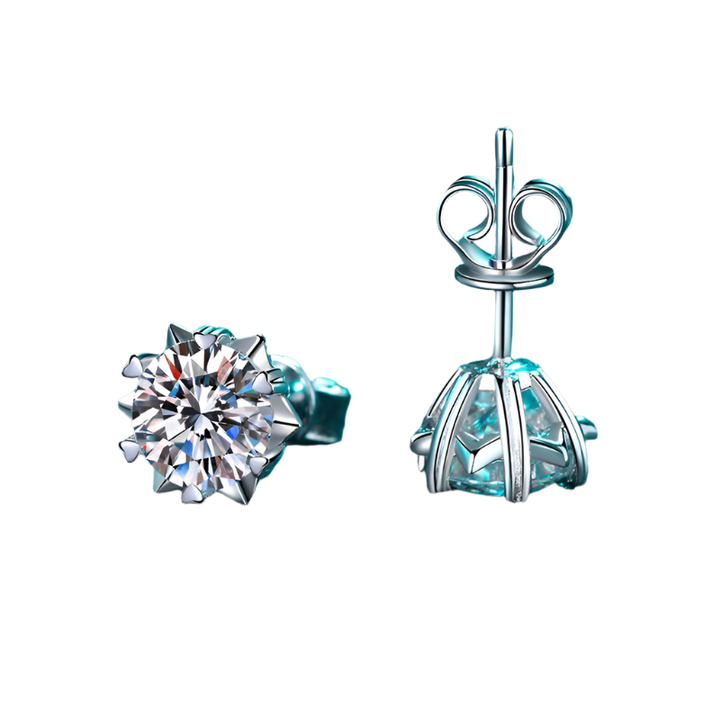 Sterling Silver Snowflake Stud Earrings