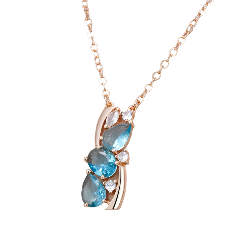 Vintage Water drop-Necklace-Cubic Zirconia