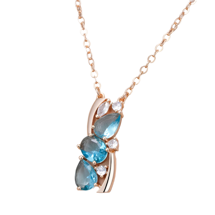 Vintage Water drop-Necklace-Cubic Zirconia