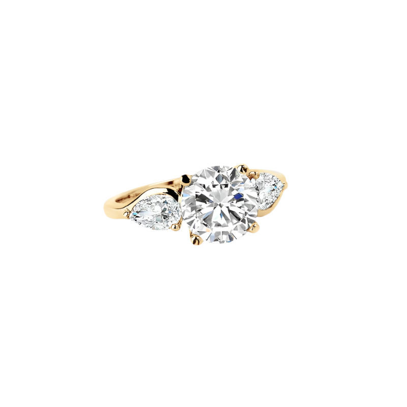 10K Yellow Gold 1.5ct Moissanite Engagement Ring
