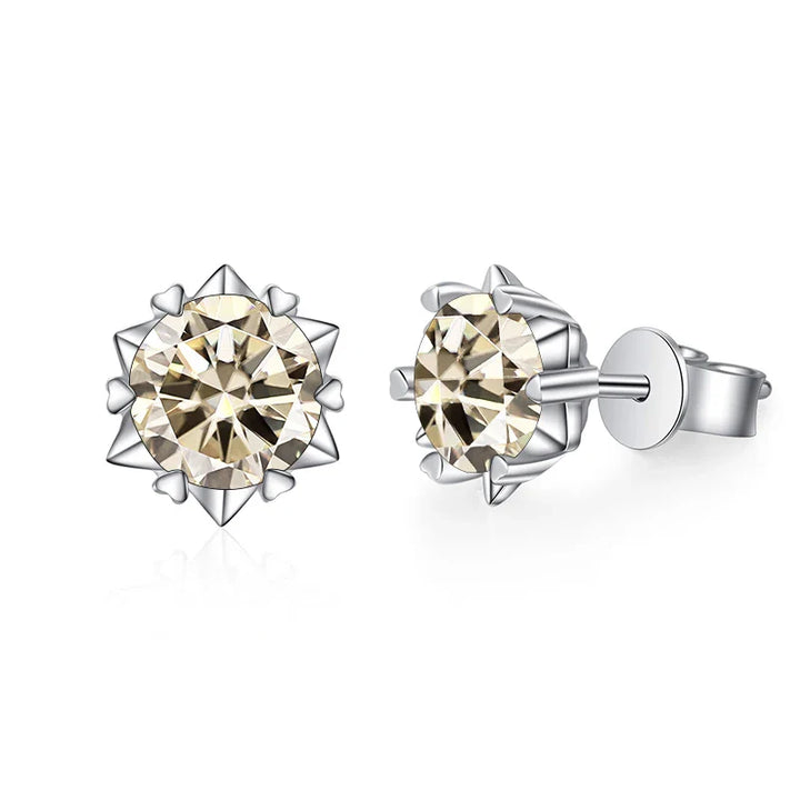 Sterling Silver Snowflake Stud Earrings