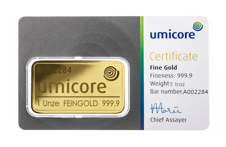 Umicore Gold Bar 1oz