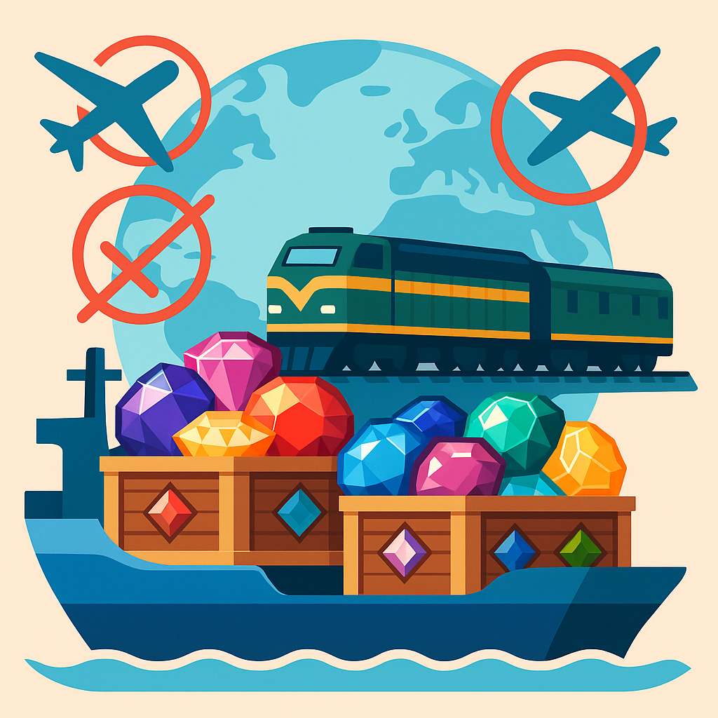 Shipping Delays for Lab-Grown Gems: Now Moving by Sea & Rail