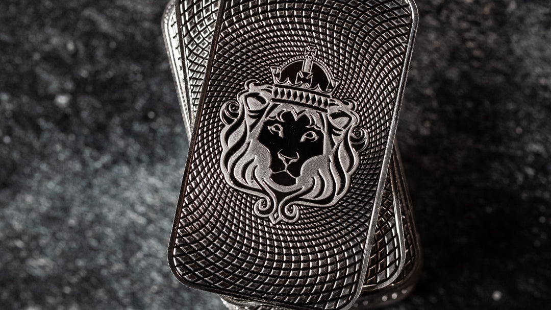 Close-up of Scottsdale Mint Silver Bar with textured design
