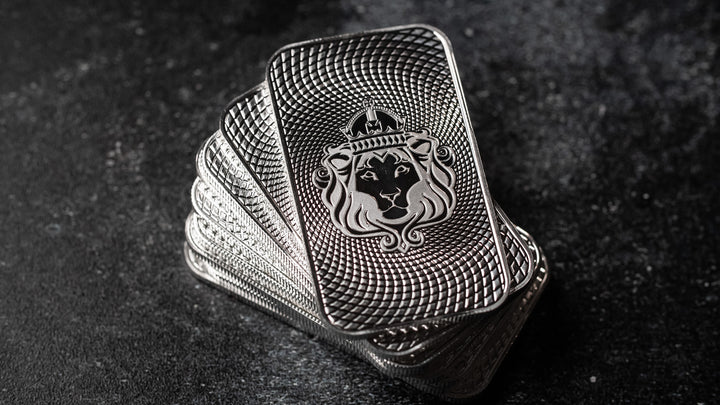 Scottsdale Silver Bar angled shot showing detailed lion emblem