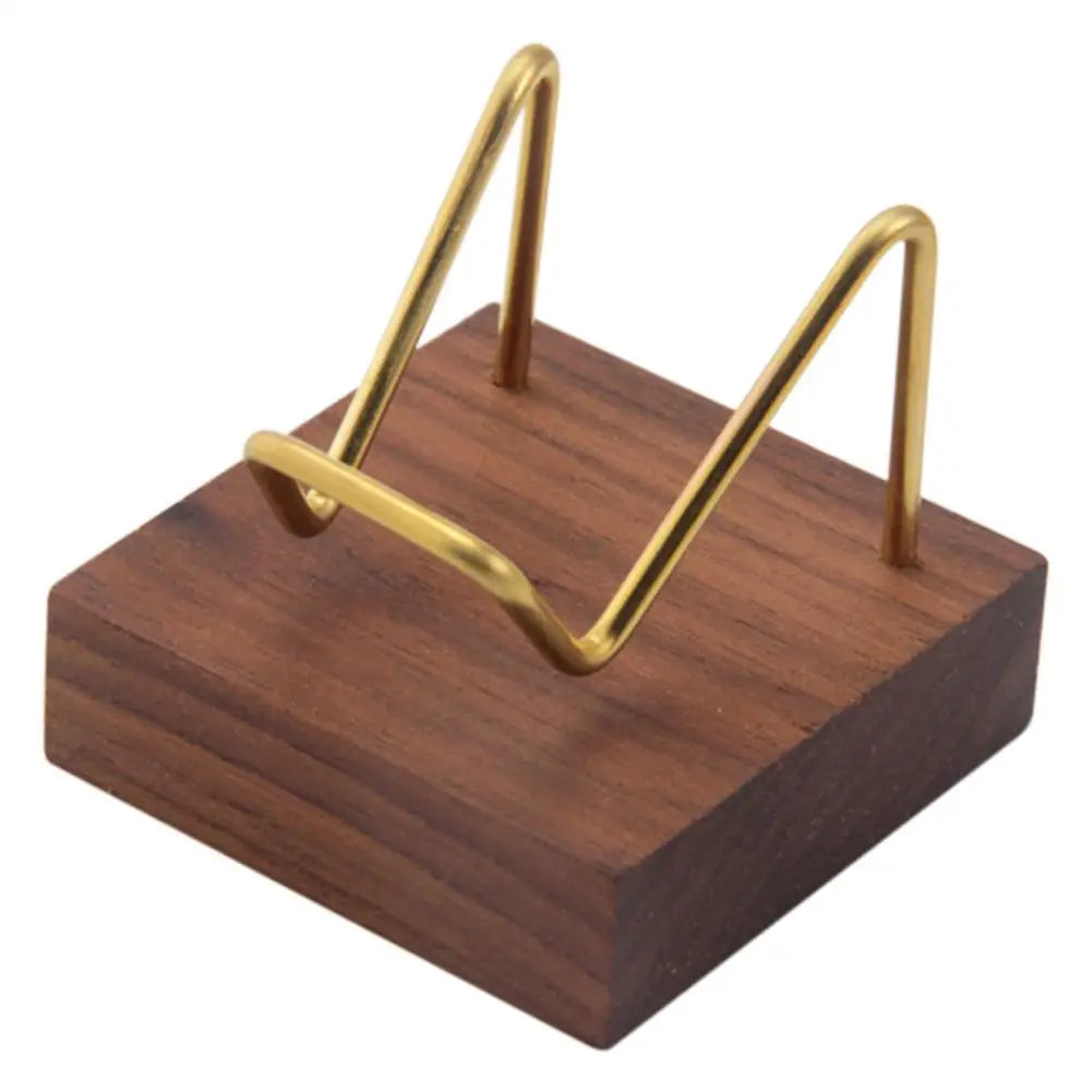 Elegant Walnut and Brass Display Stand