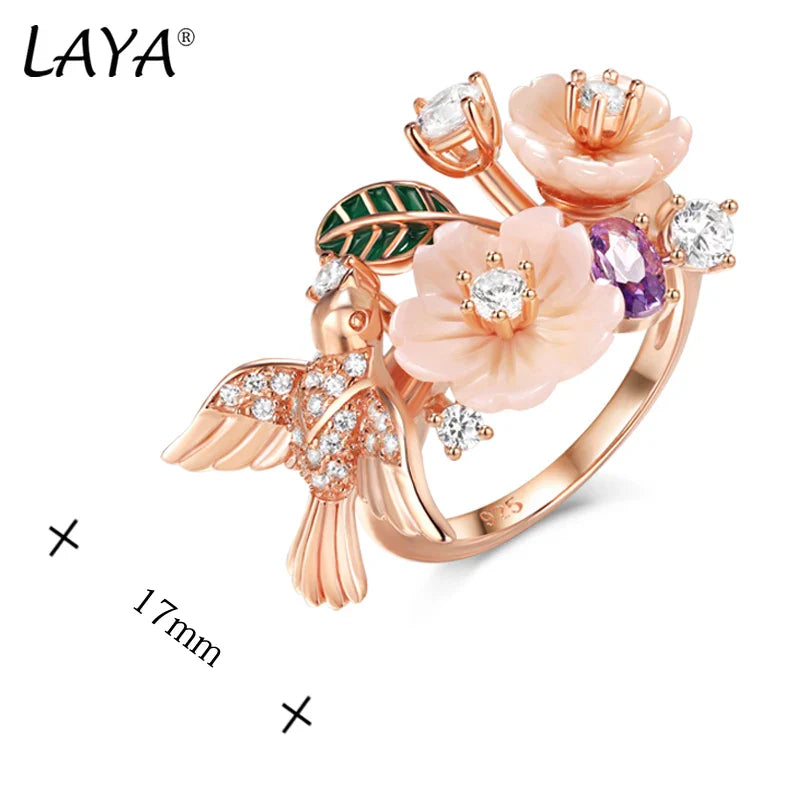 Laya Leaf and Flower ring