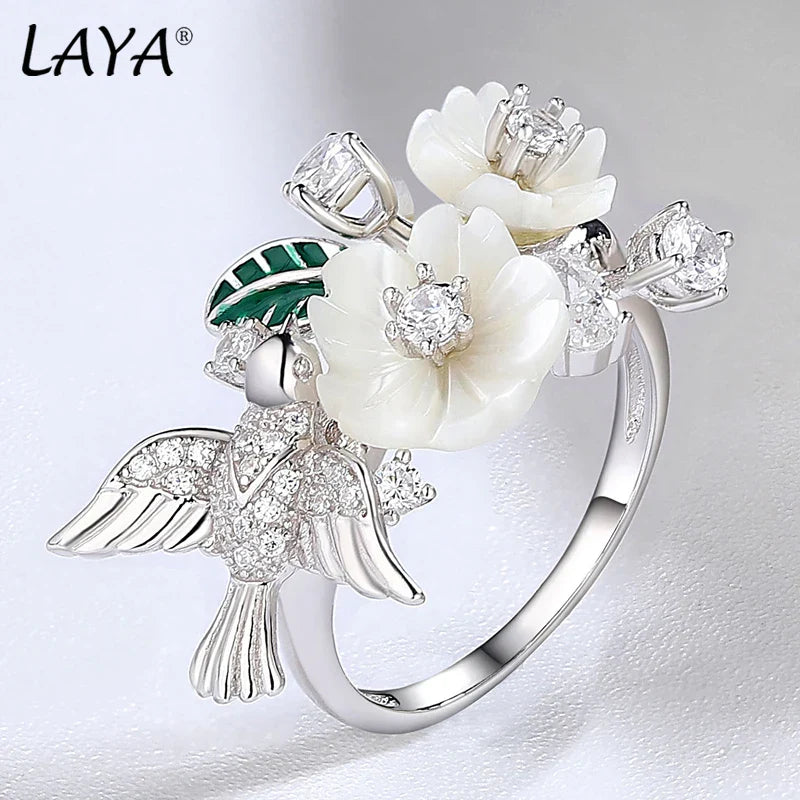 Laya Leaf and Flower ring