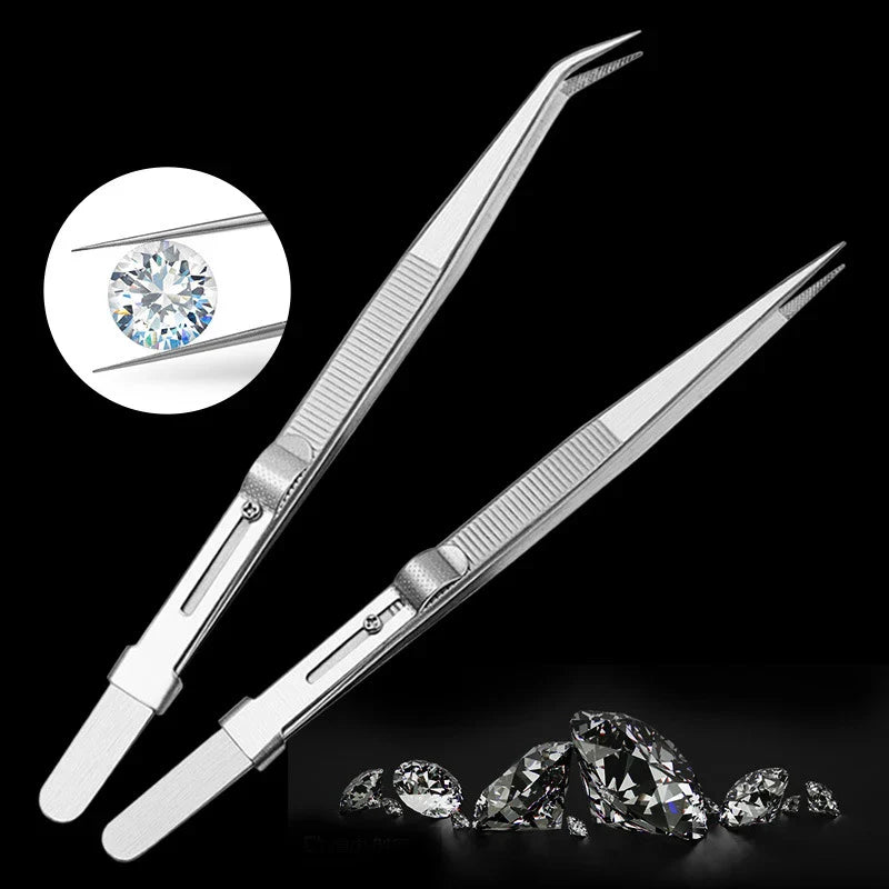 Professional stainless steel Gem Tweezers