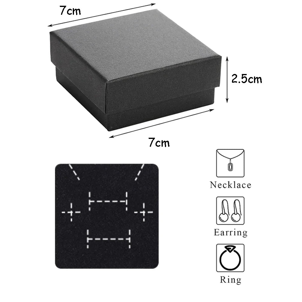 Set of 32 Black Necklace and Ring Storage Boxes