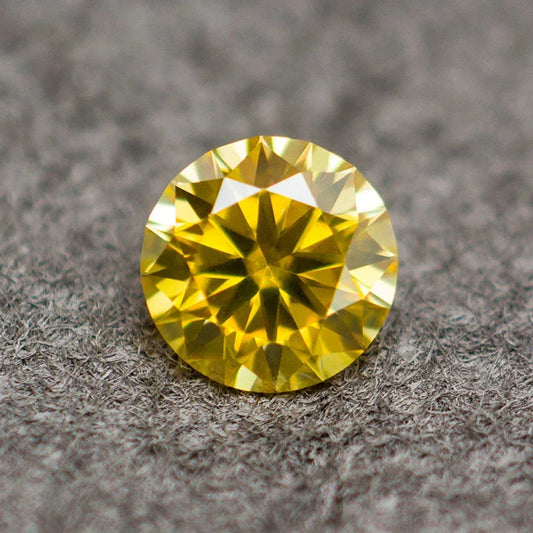 Yellow Champagne Colored Moissanite