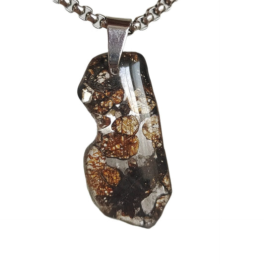 Seymchan Pallasite Meteorite Pendant