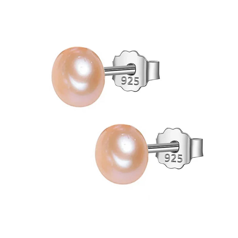 Freshwater Pearl Stud Earrings–Natural Elegance