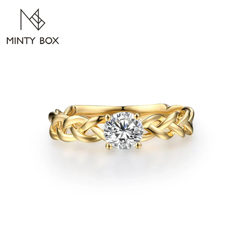 Timeless Moissanite Engagement Ring 18K Gold