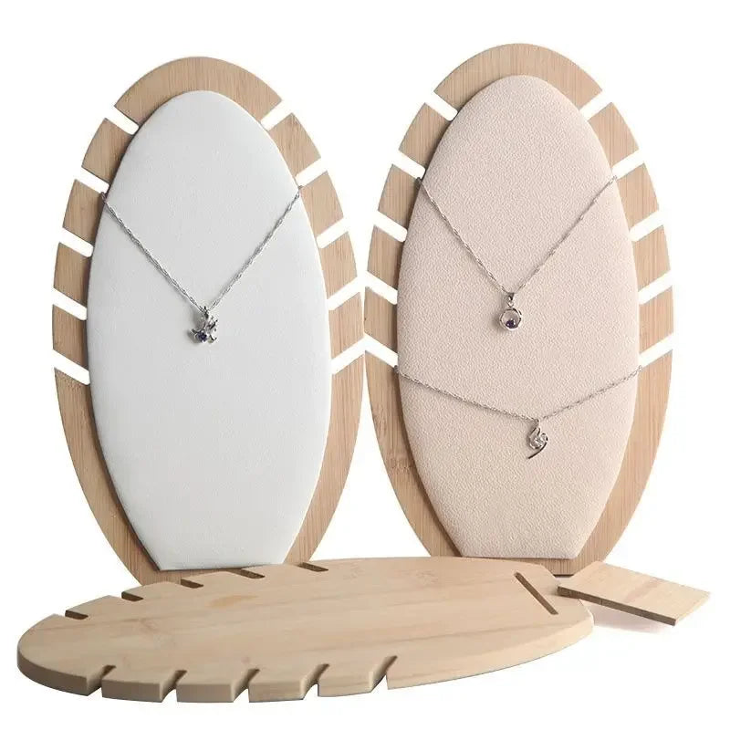 Oval Bamboo Necklace Display Stand