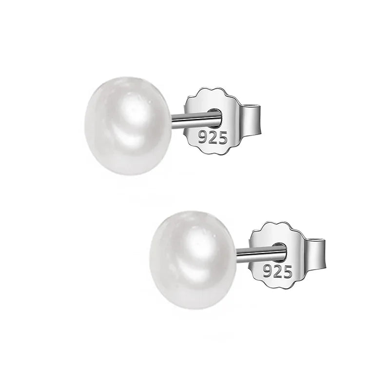 Freshwater Pearl Stud Earrings–Natural Elegance