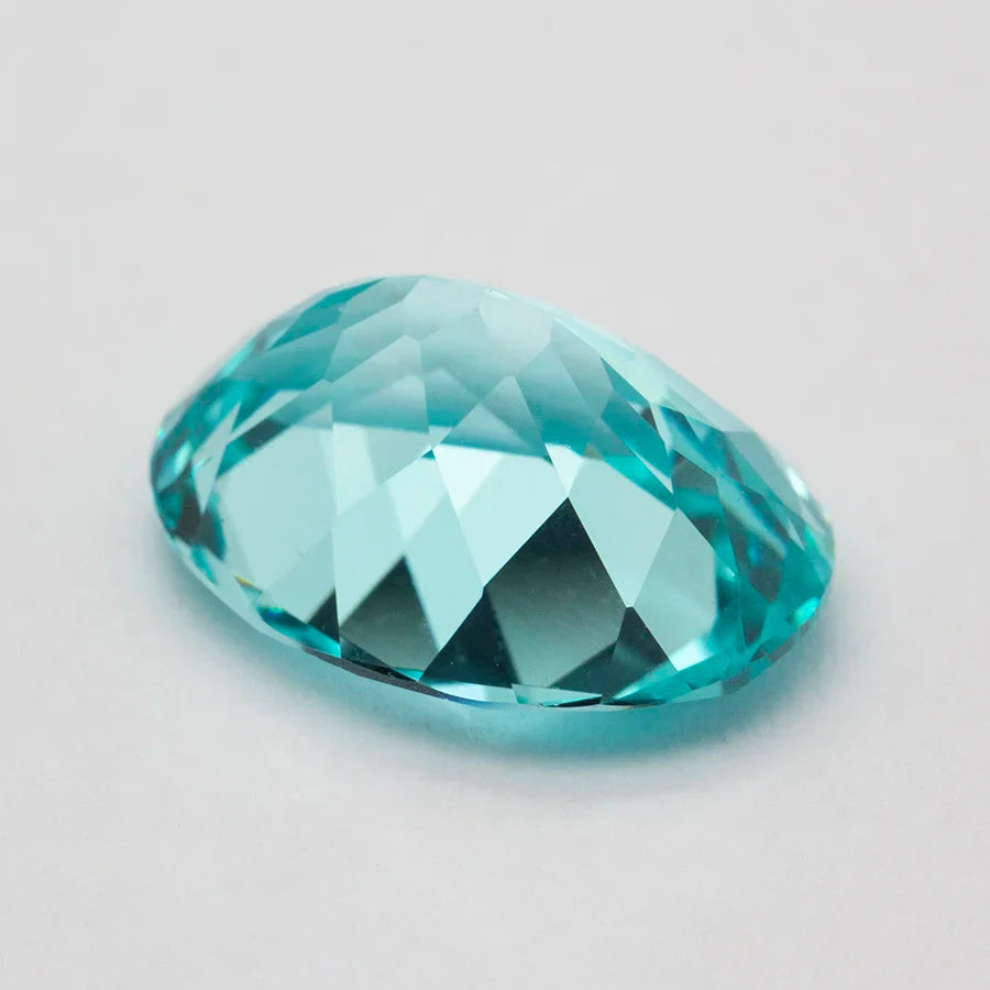 Blue Paraiba colored Sapphire - Oval Cut - Lab Grown