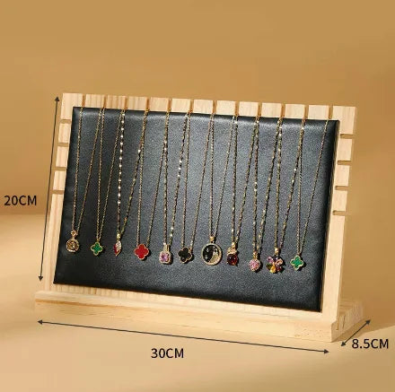 Padded Bamboo Necklace Display Rack