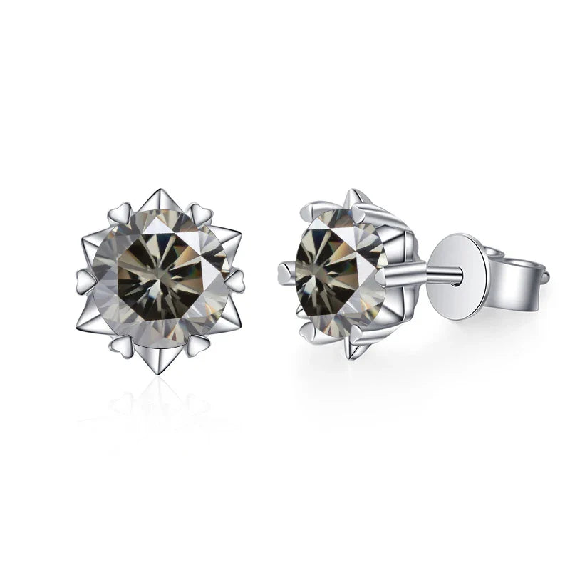 Sterling Silver Snowflake Stud Earrings