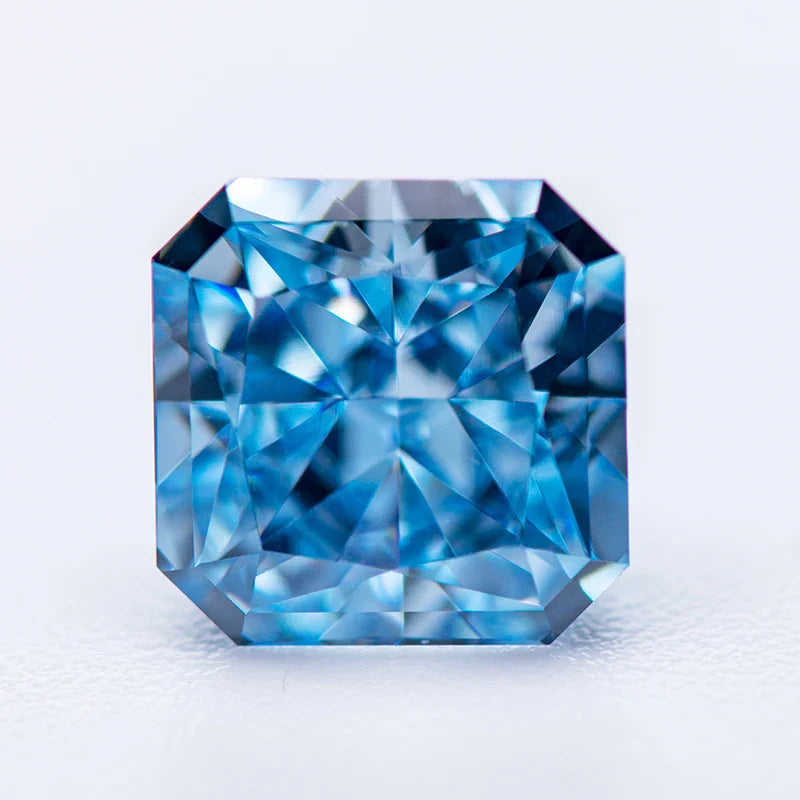 Blue Asscher - Cubic Zirconia