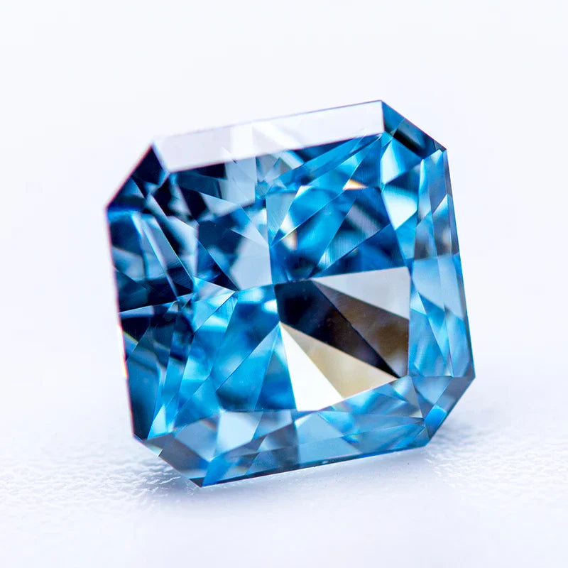 Blue Asscher - Cubic Zirconia