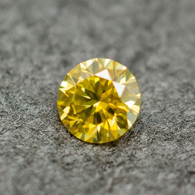 Yellow / Champagne Colored Moissanite