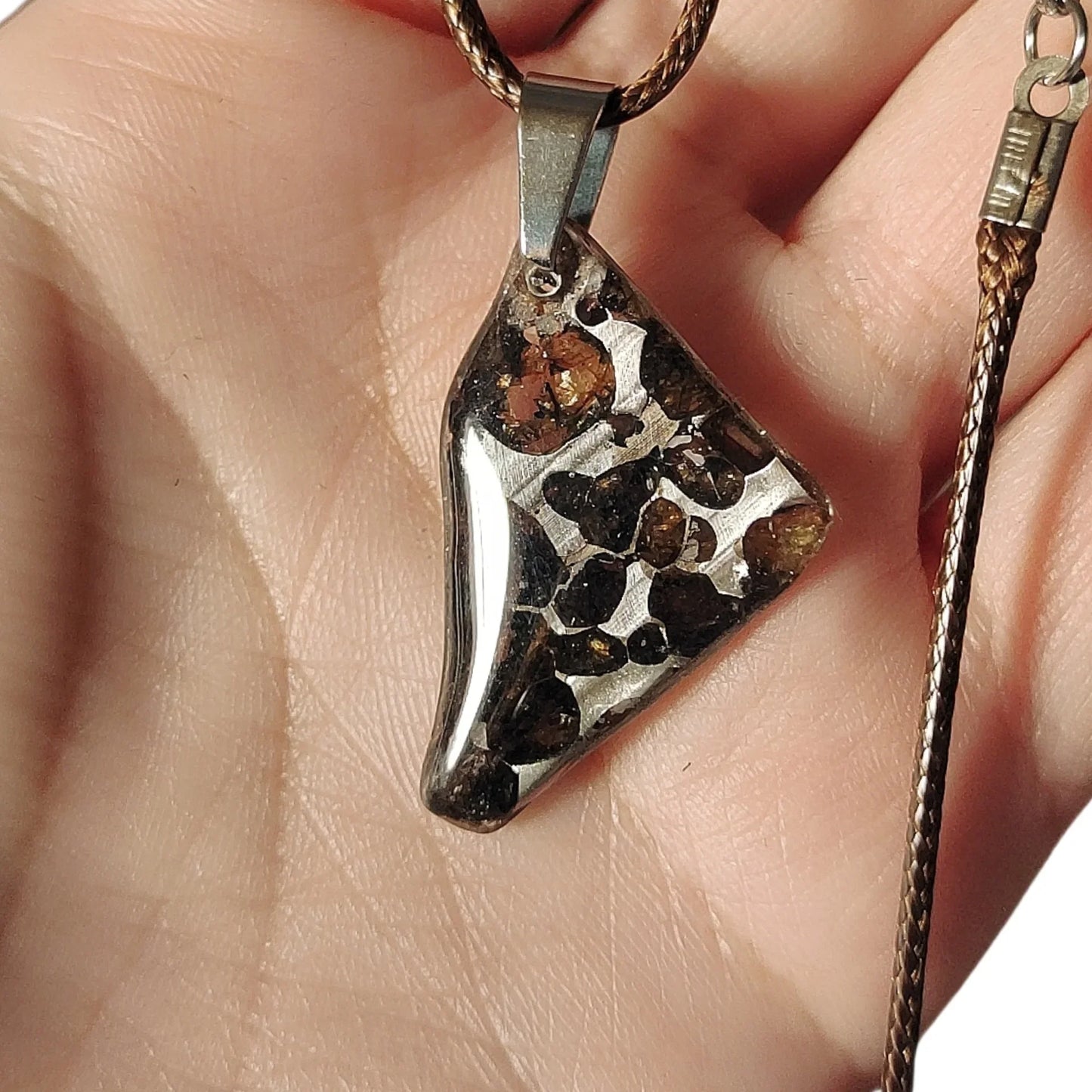 Seymchan Pallasite Meteorite Pendant 