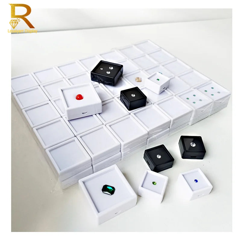 70-pack Transparent Gem Display Boxes