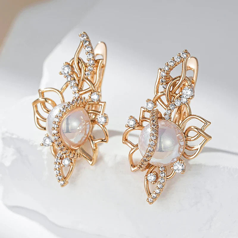 Flowery Pearl Earrings