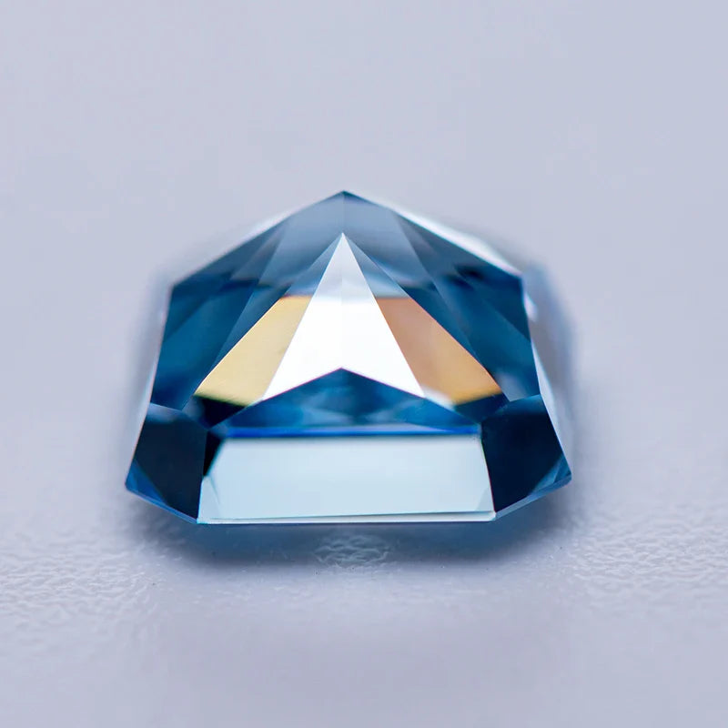 Blue Asscher - Cubic Zirconia