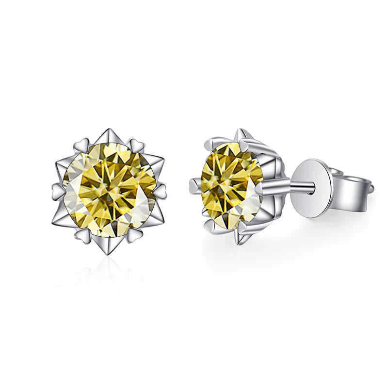 Sterling Silver Snowflake Stud Earrings