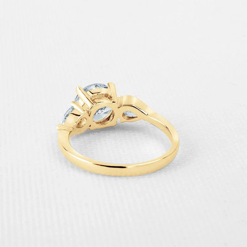 10K Yellow Gold 1.5ct Moissanite Engagement Ring